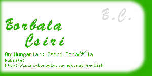 borbala csiri business card